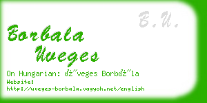 borbala uveges business card